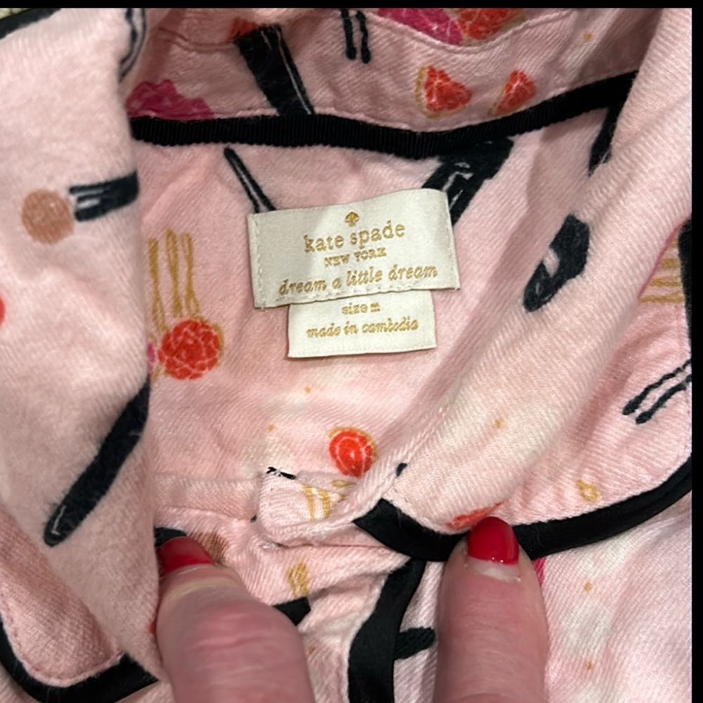Like New! Kate Spade Dolled Up Print Pajamas - Picture 4 of 6